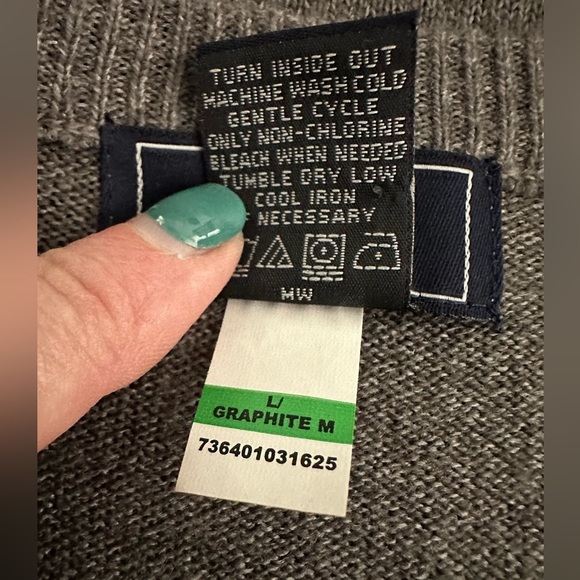 Dockers graphite men’s sweater vest SZ L - Picture 5 of 5
